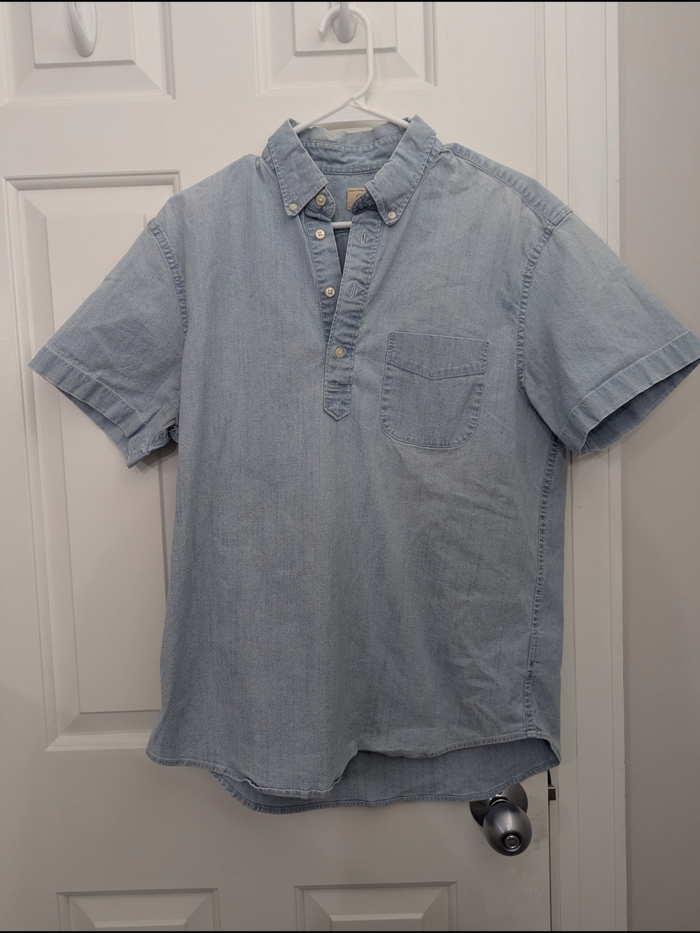 J. Crew Men's Short-Sleeve Denim Button-Down Shirt